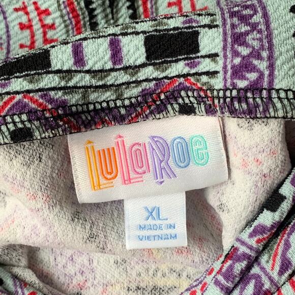 LuLaRoe Cassie Pencil Skirt Geometric Abstract Western Pattern Pull-On Size XL - Picture 9 of 15